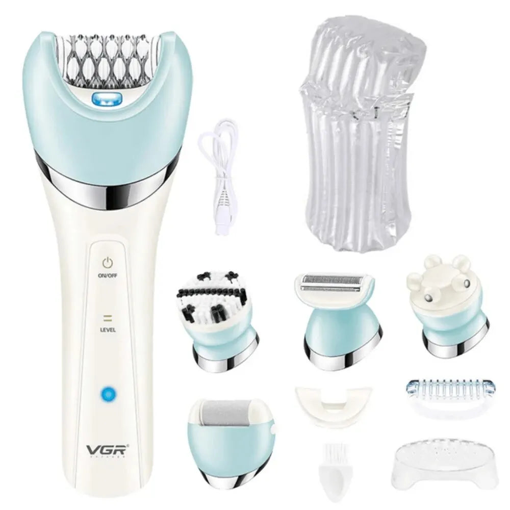 Epilator 5-in-1 – Elektrischer Damenrasierer & Pflege-Set