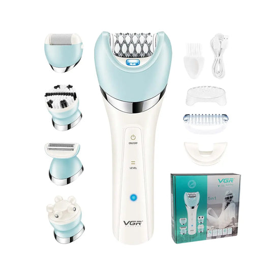 Epilator 5-in-1 – Elektrischer Damenrasierer & Pflege-Set 