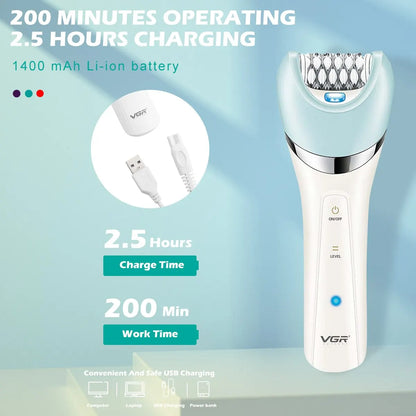 Epilator 5-in-1 – Elektrischer Damenrasierer & Pflege-Set 